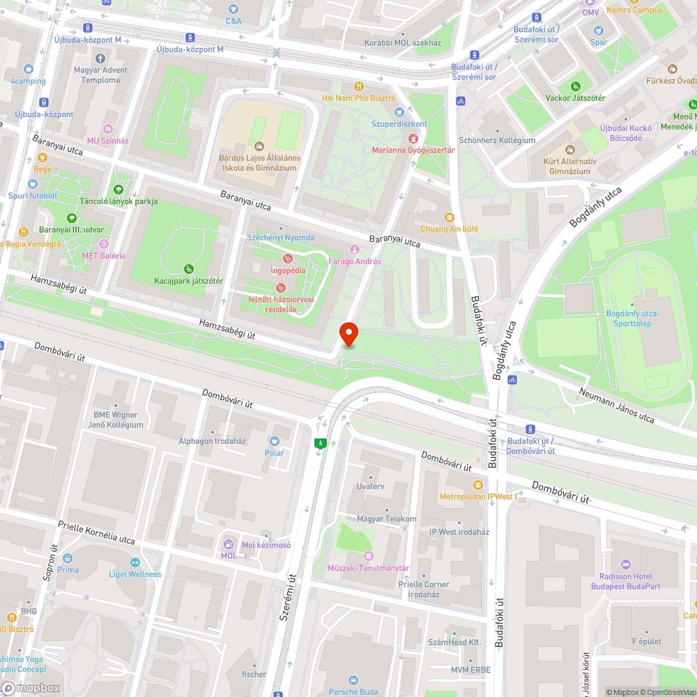 Szemét az úton, kerékpárút előtt és a parkban bejelentés helye