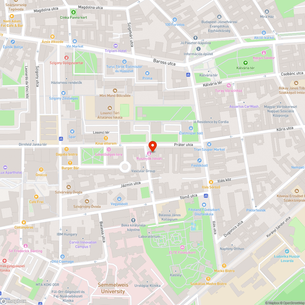 Práter 49-71 bejelentés helye