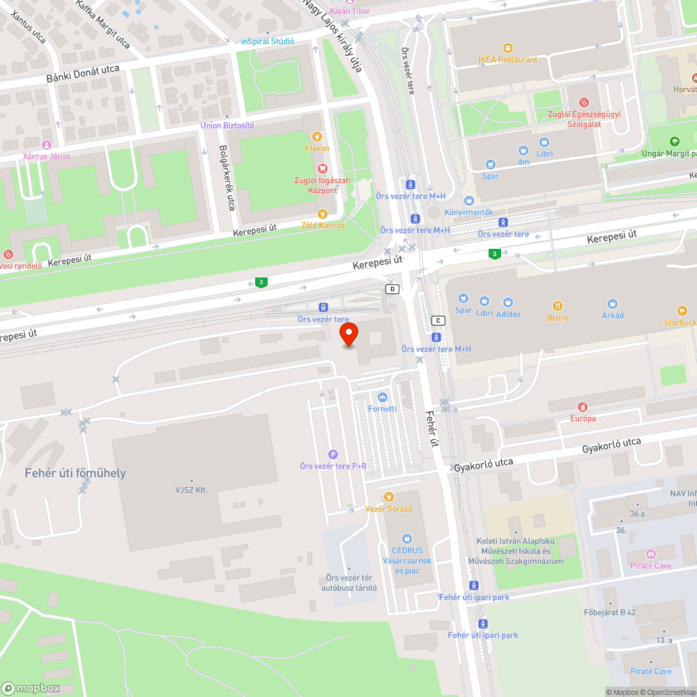 Törött tetőüveg bejelentés helye