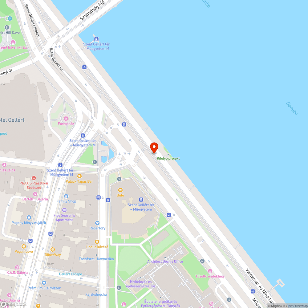 Üvegszilánk a kerékpár úton a Szent Gellért térnél bejelentés helye