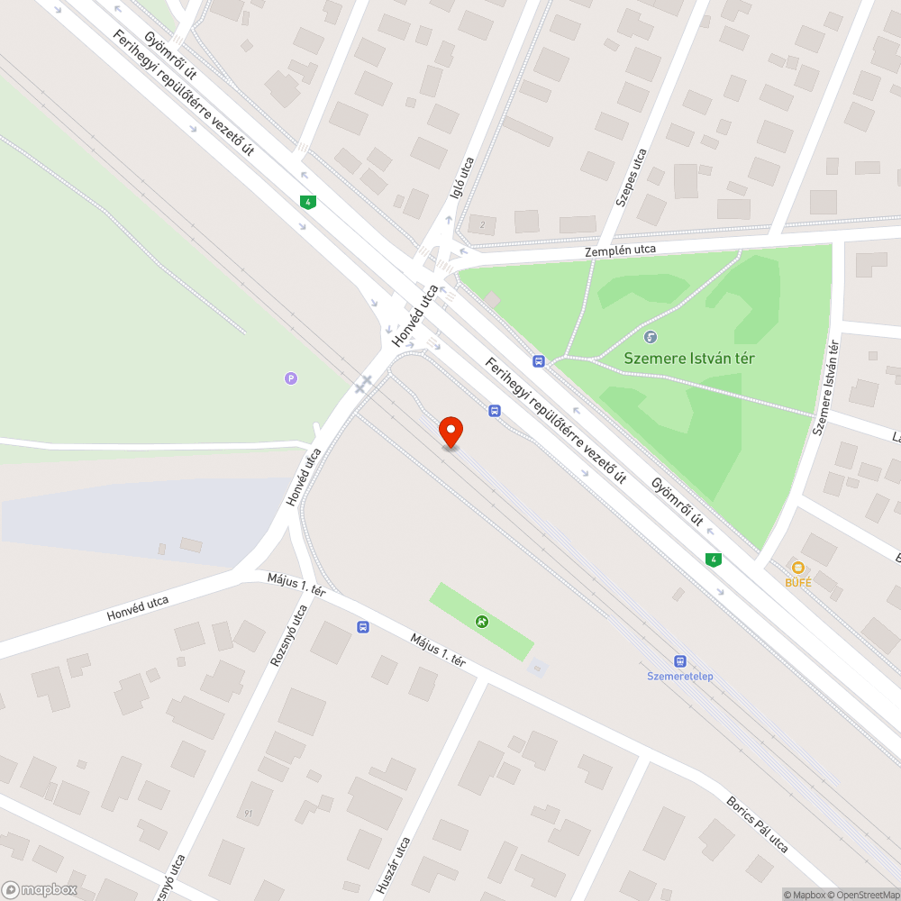 Összefirkált szemeretelepi vasútállomás bejelentés helye