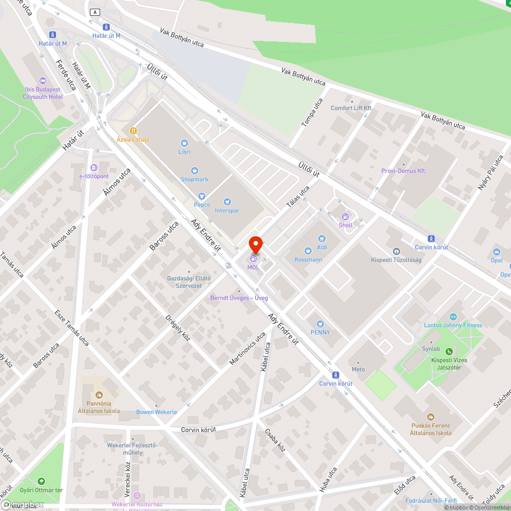 Kidőlt jelzőtábla bejelentés helye