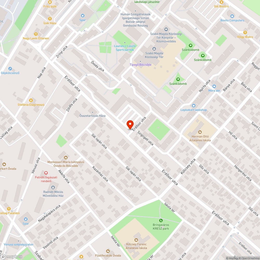 Árok a parkolóban bejelentés helye