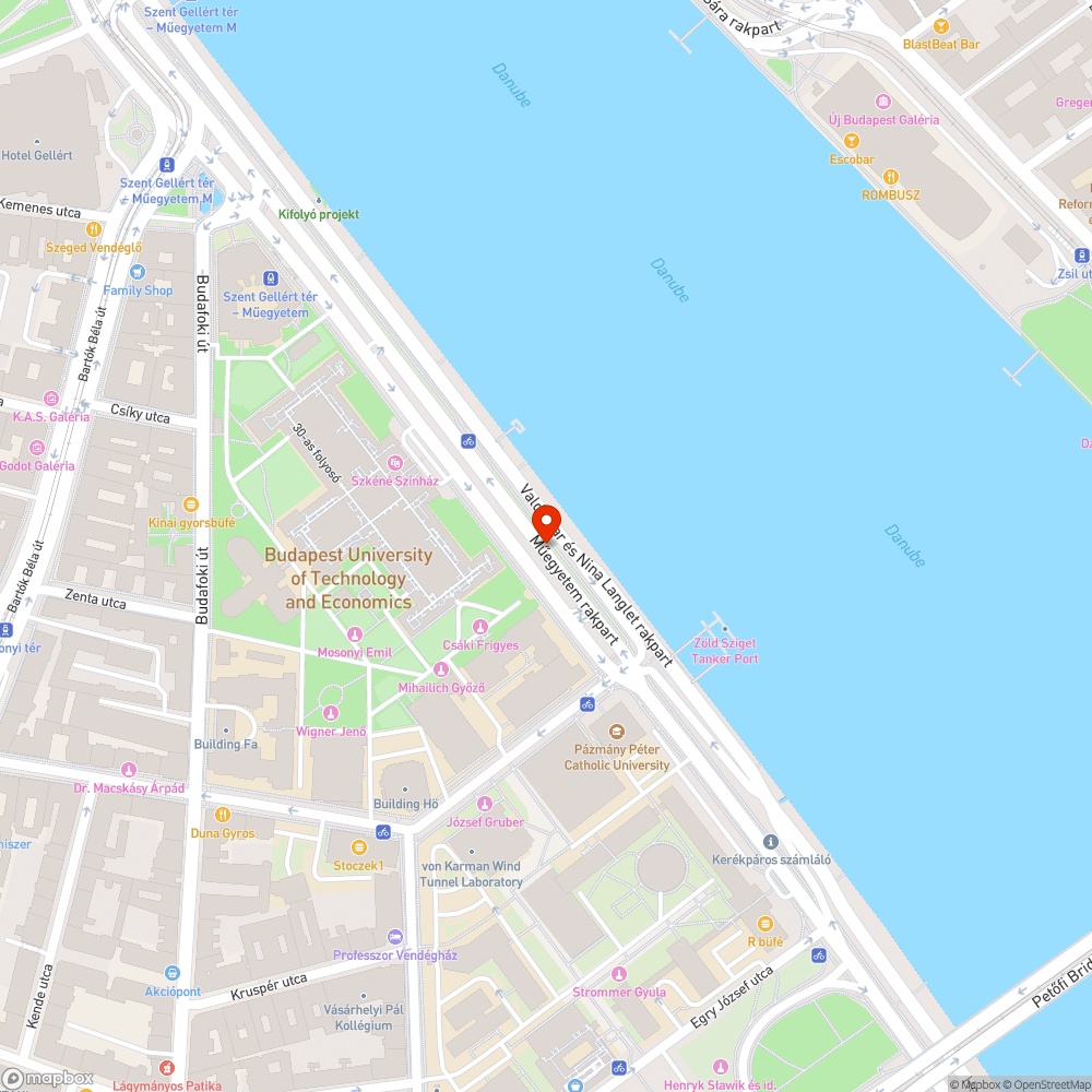 Üvegek egyben és széttörve a Műegyetem rakparton bejelentés helye