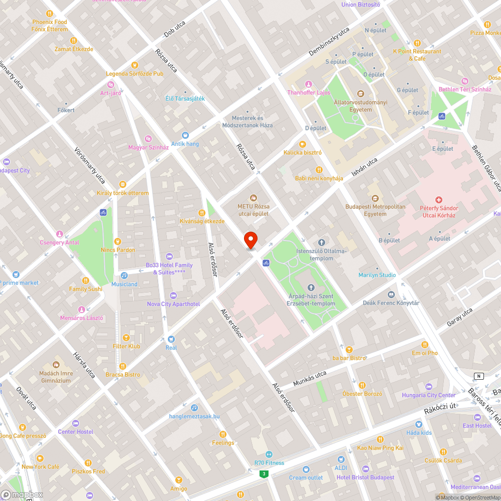 Mozaik bejelentés helye