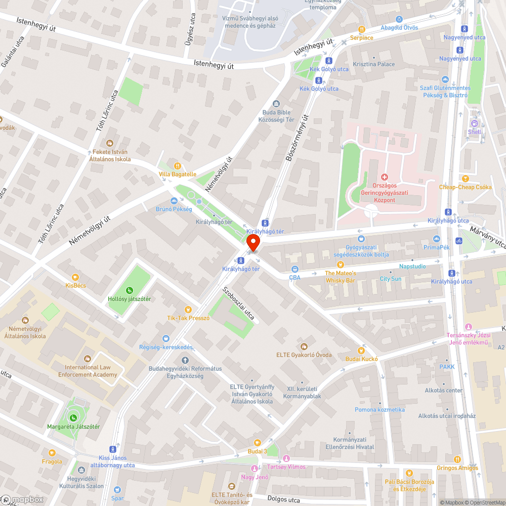 Ugocsa utcai kátyú bejelentés helye