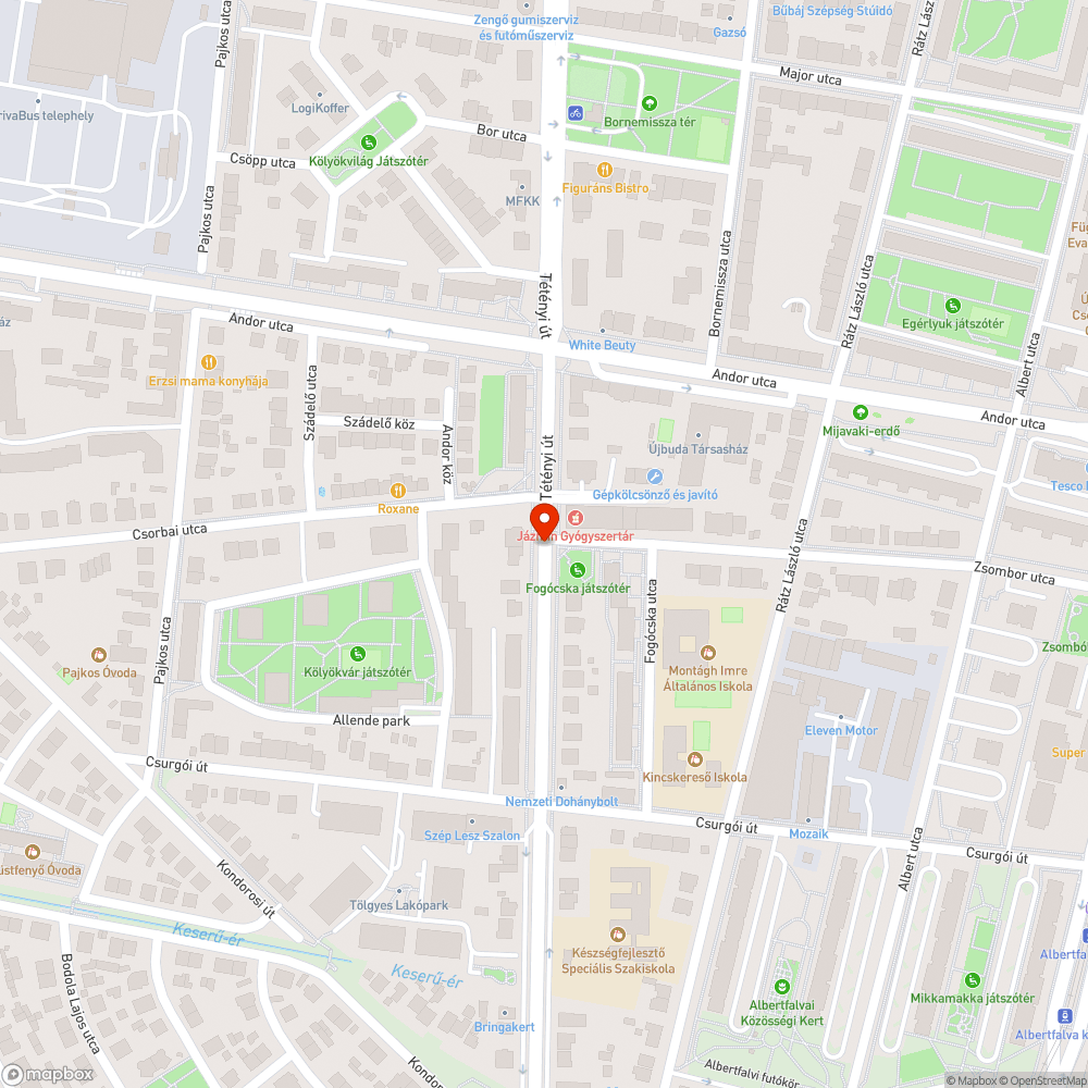 Burjánzó gaz a járdaszigeten bejelentés helye