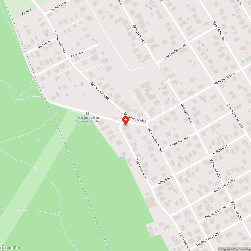 Beszakadt utcarész bejelentés helye