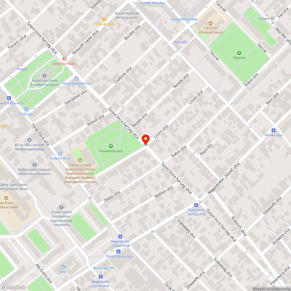 Szemét az Emlékezés terén bejelentés helye