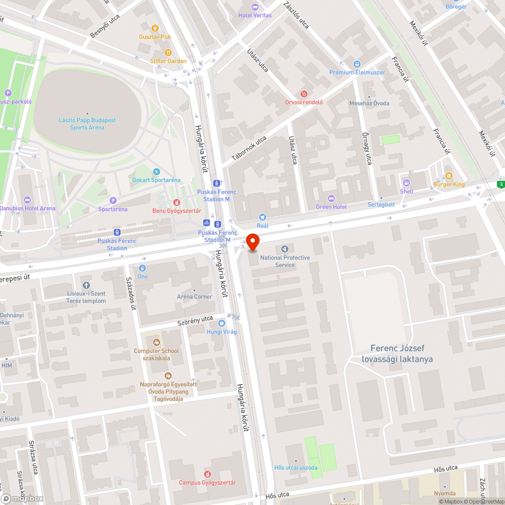 Lámpaoszlop bejelentés helye