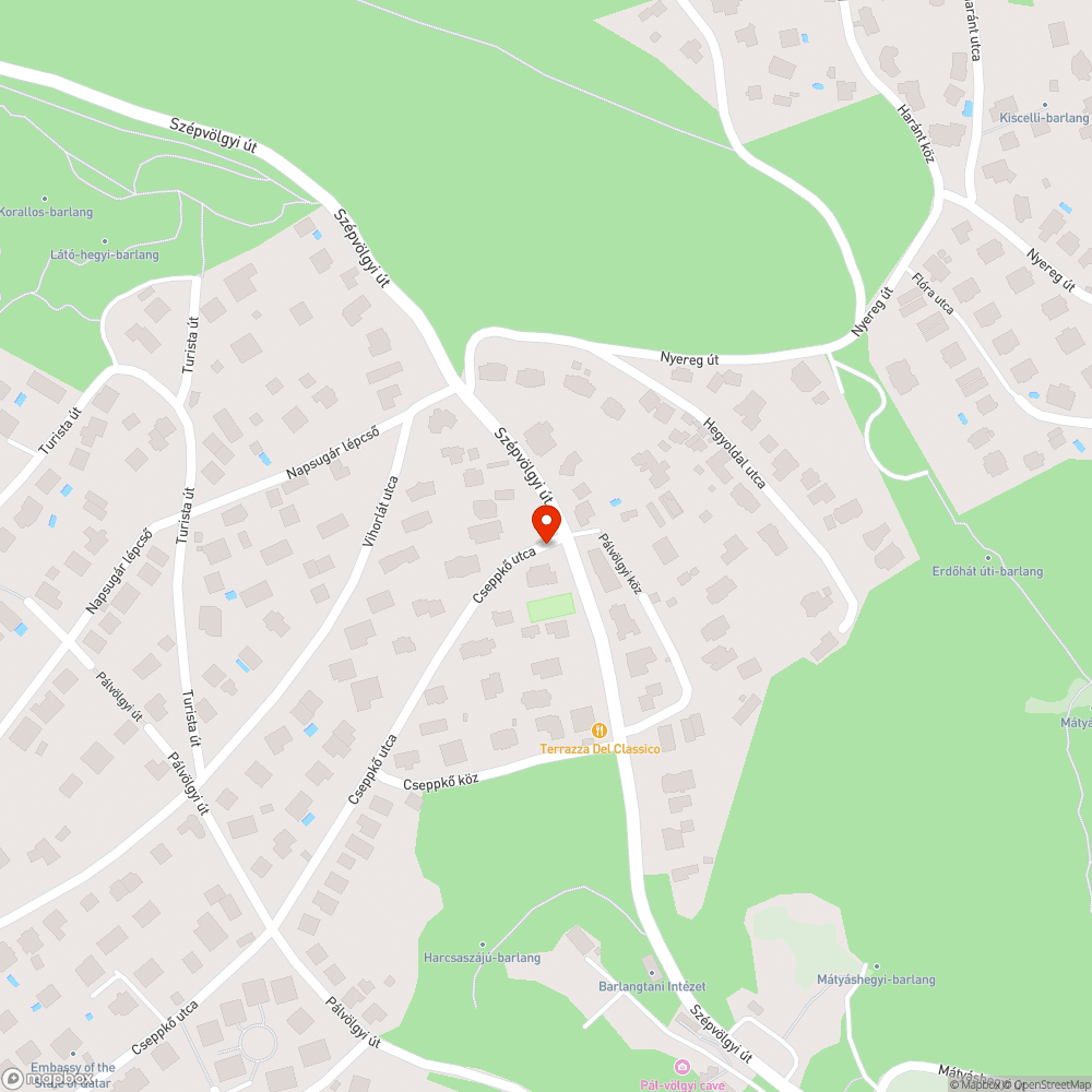 Kátyúk a Cseppkő utcában bejelentés helye