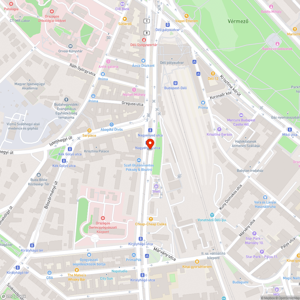 Szemét az út közepén bejelentés helye