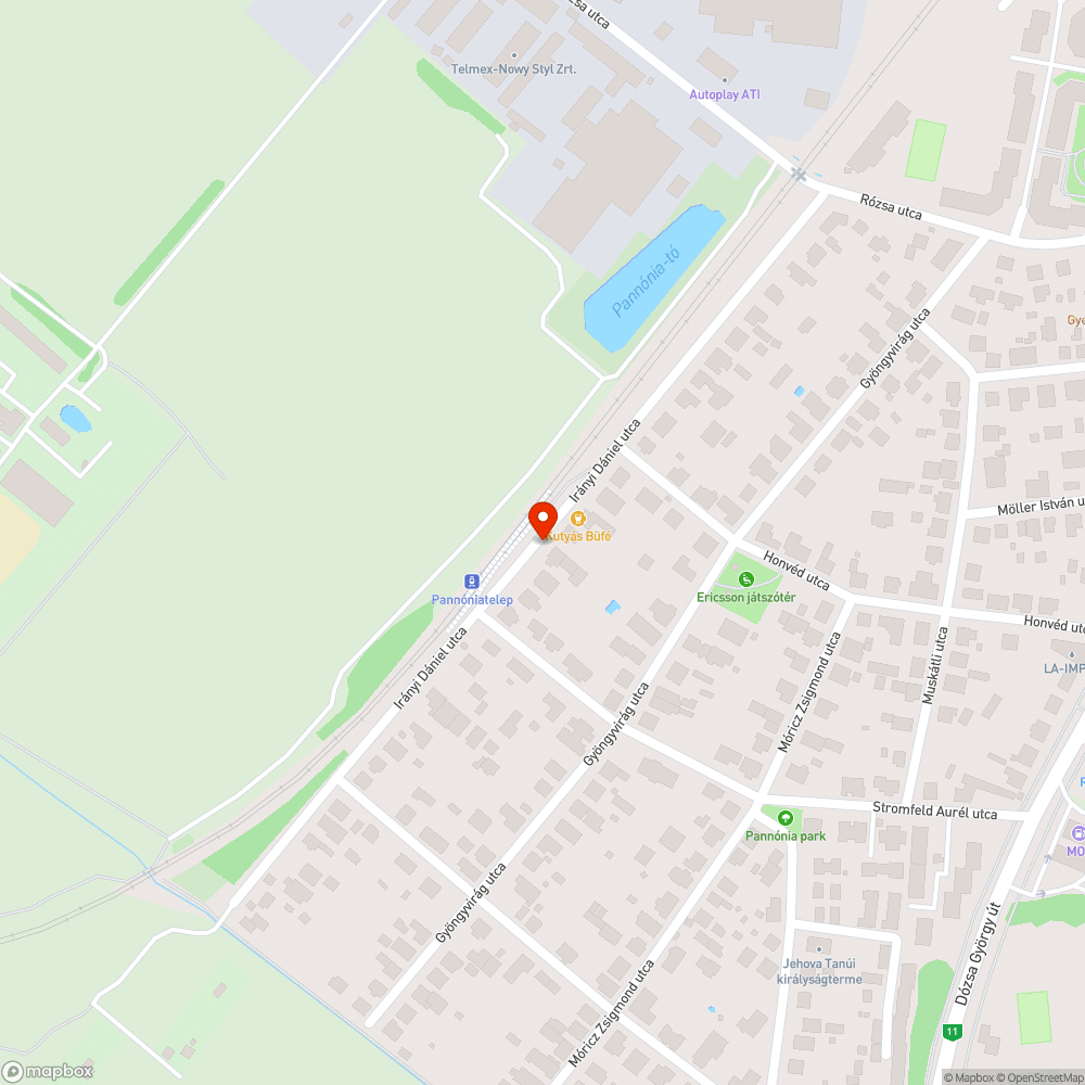 Nem lehet érmével, bankjeggyel fizetni Pannóniatelepen jegyért bejelentés helye