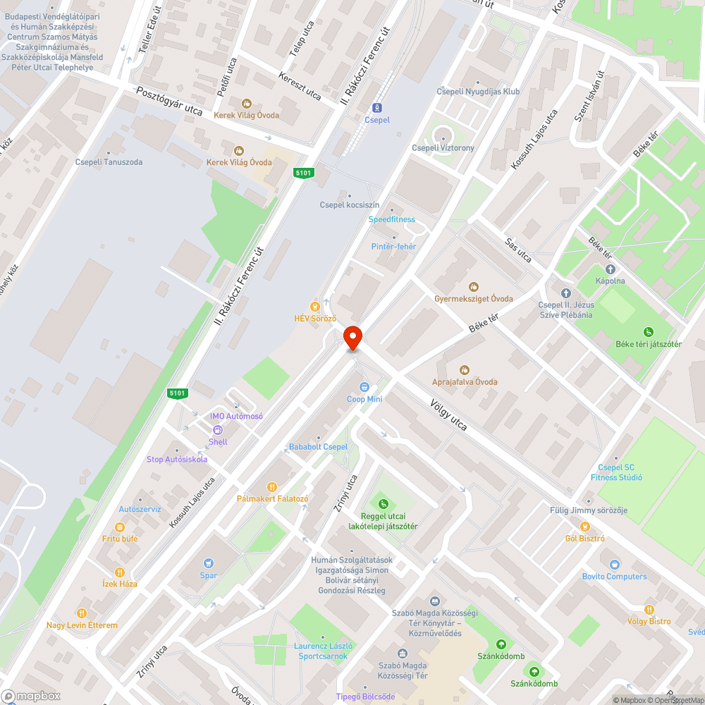 Kifakult átkelőtájékoztató bejelentés helye