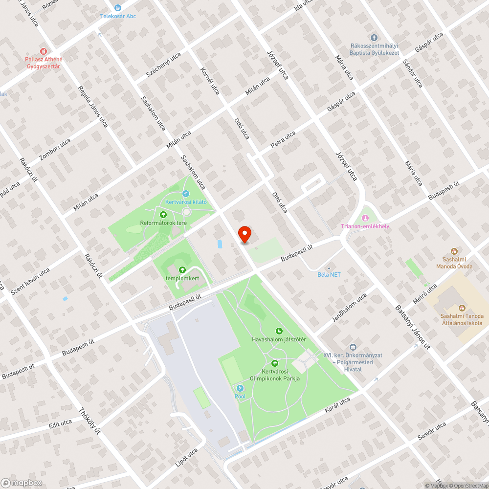 Kitört korlát bejelentés helye