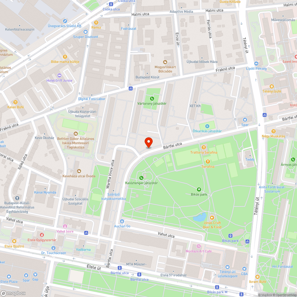 eltörött öntöző cső a Bártfai utcában bejelentés helye