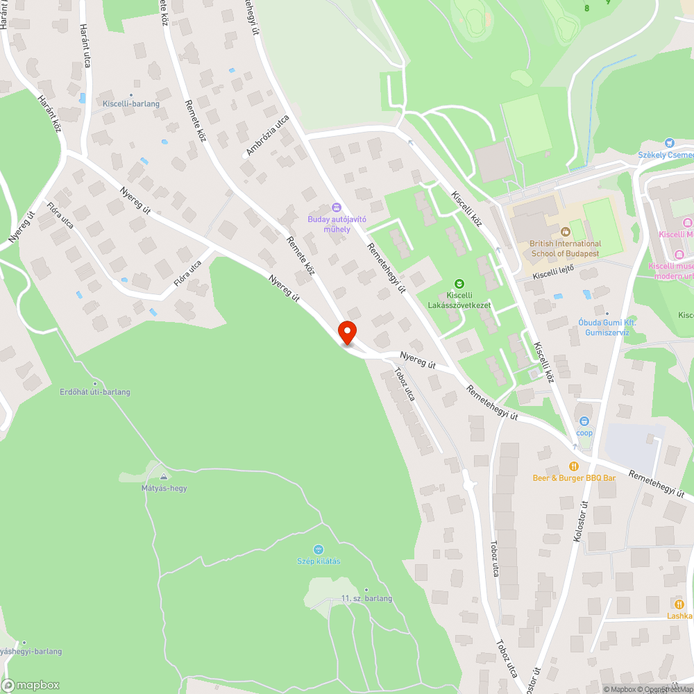 Beszakadt úttest bejelentés helye