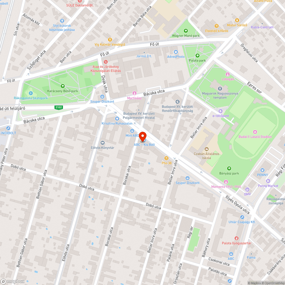 Szemetes járda XV. kerület bejelentés helye