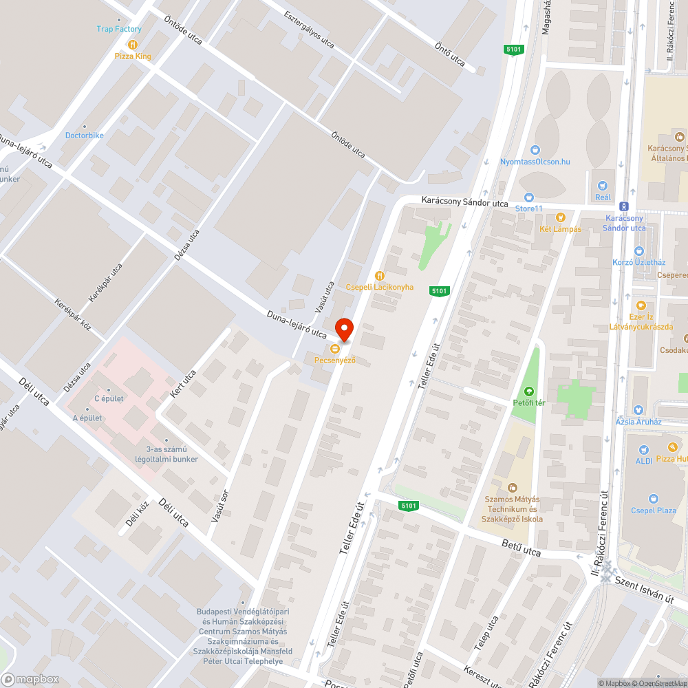 Beomlott vízelvezető a Mansfeld Péter utca alsó szakaszán bejelentés helye