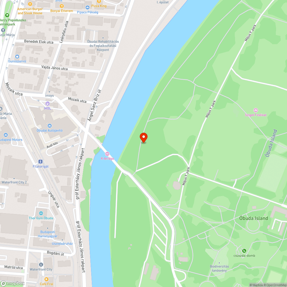 Óbudai-sziget északi felének part melletti sétányán a lámpaoszlopok állapota bejelentés helye