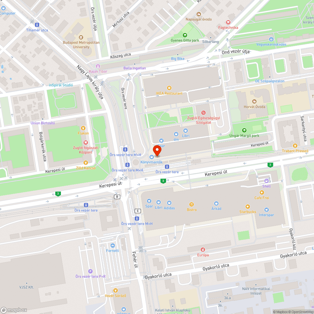 Örs bejelentés helye