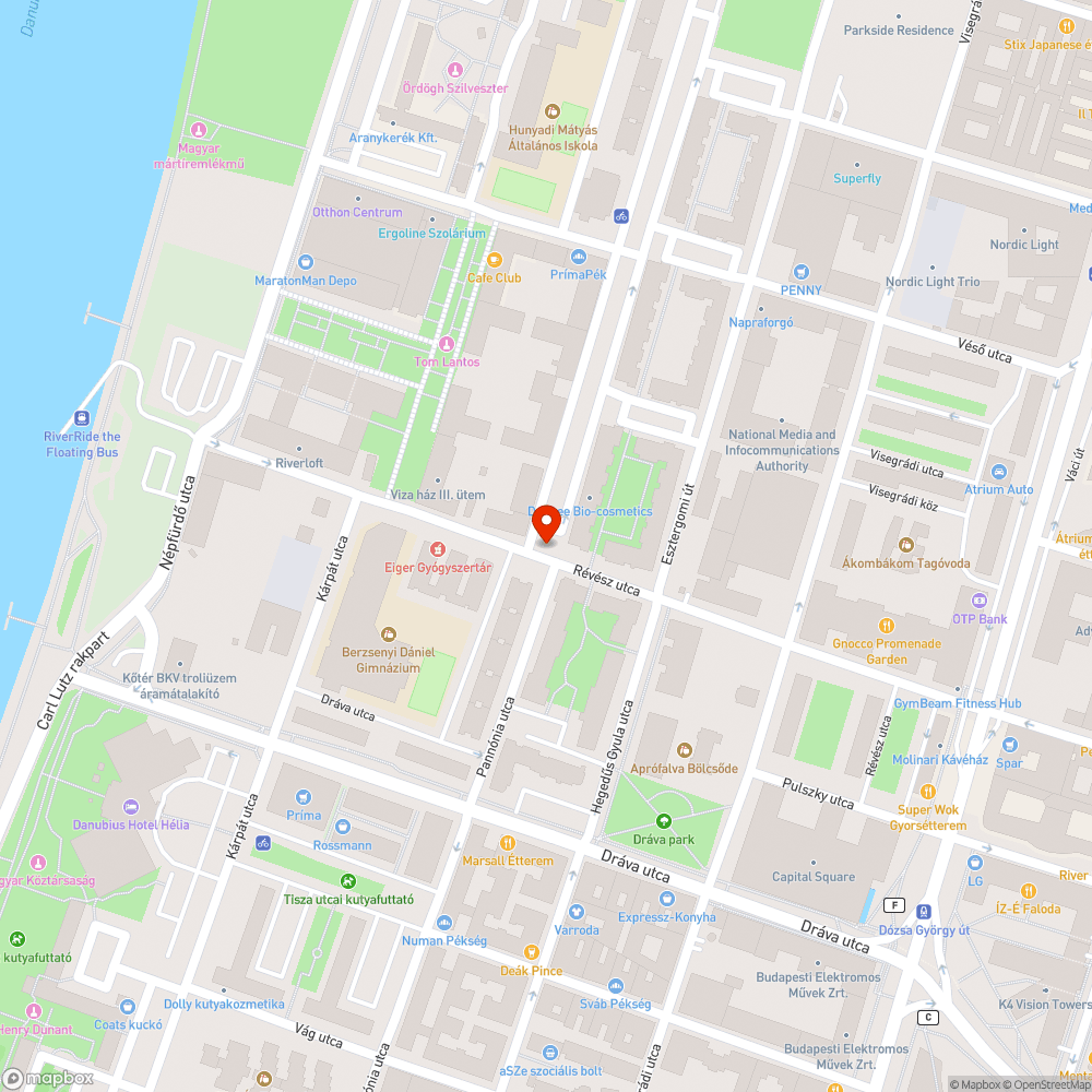 Gyalogátkelők hiánya a Révész és Párkány utcák kereszteződésében bejelentés helye