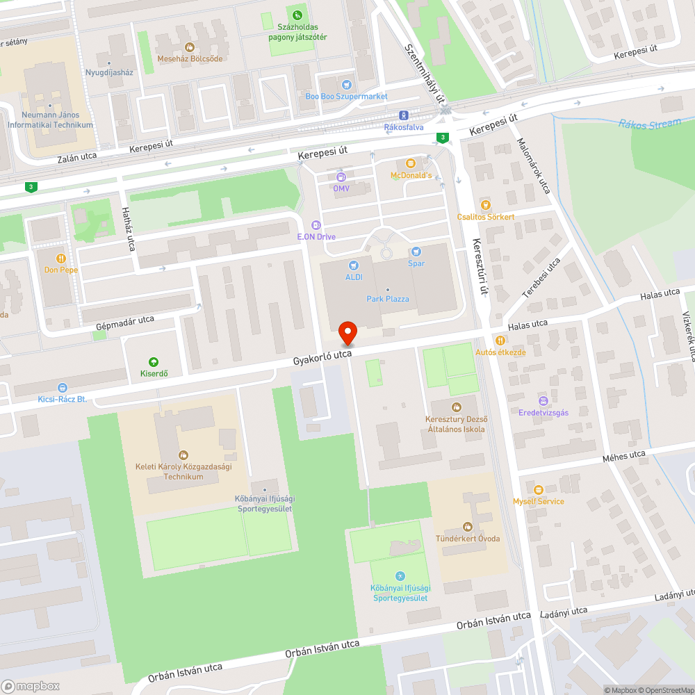 Járdára dőlő, sérült korlátok bejelentés helye