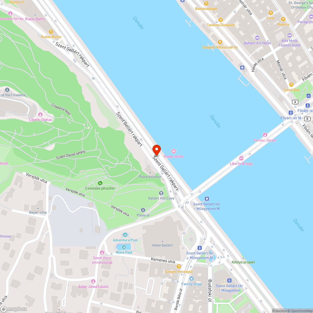 Kavics és műanyagszemét a Gellért rakparti kerékpárúton bejelentés helye