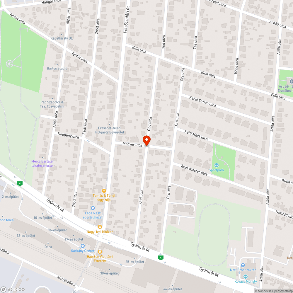 Egyirányú utca bejelentés helye