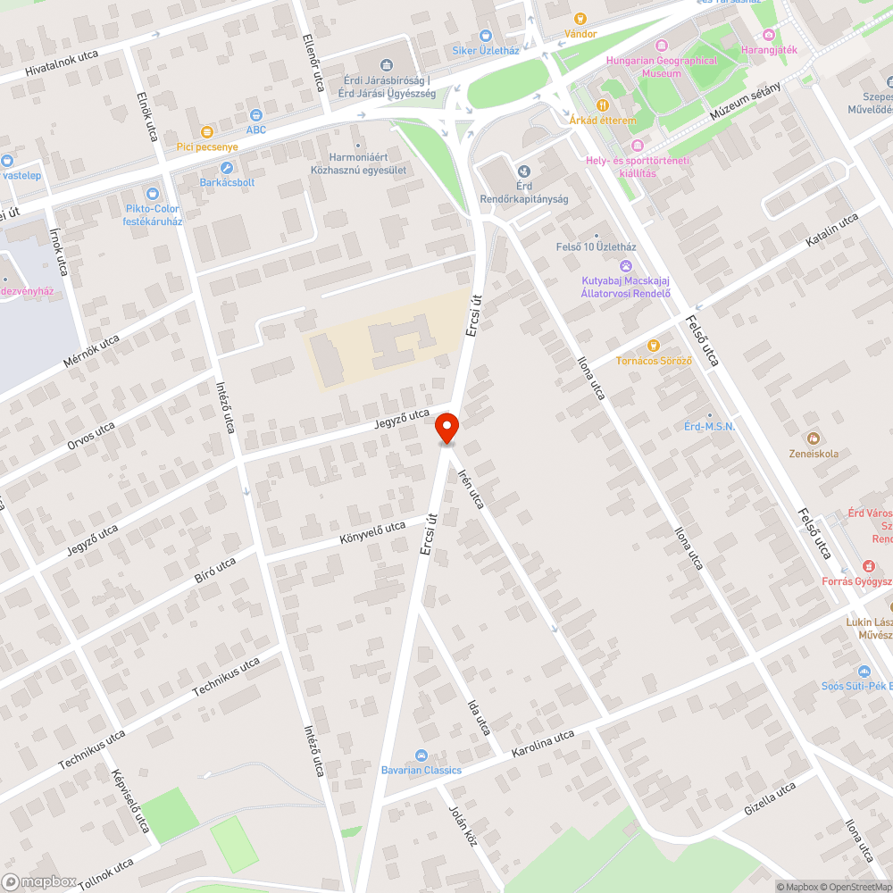 Kátyú az Ercsi u. és Irén u. kereszteződésnél bejelentés helye