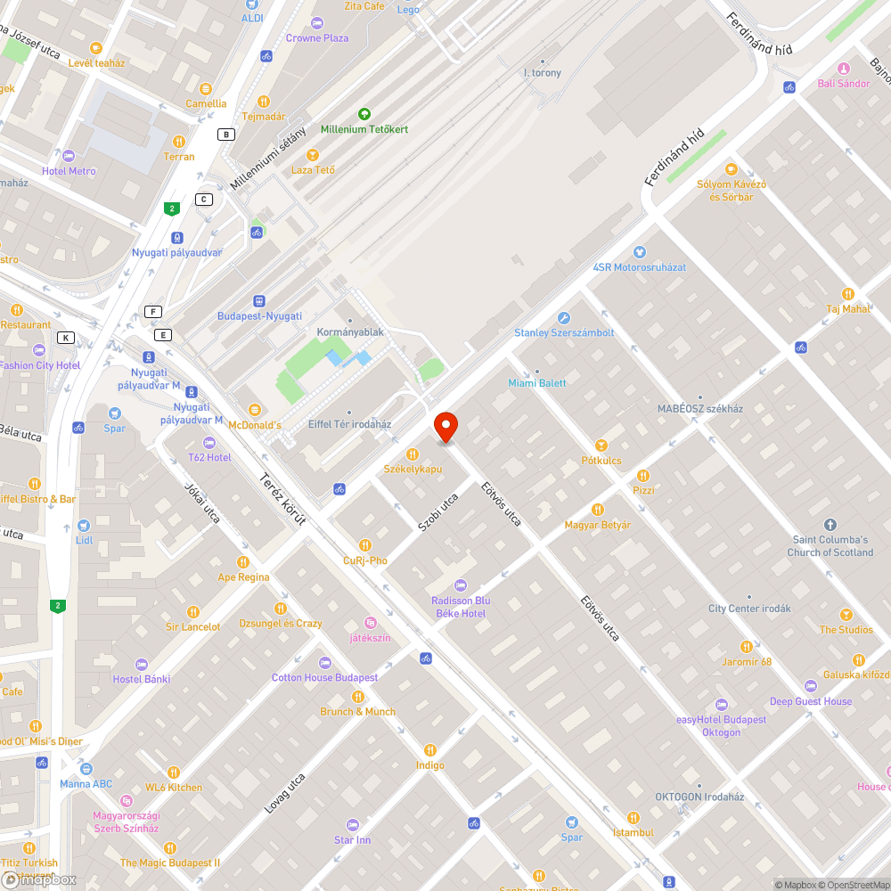 Kátyú, hiányzó macskakő bejelentés helye