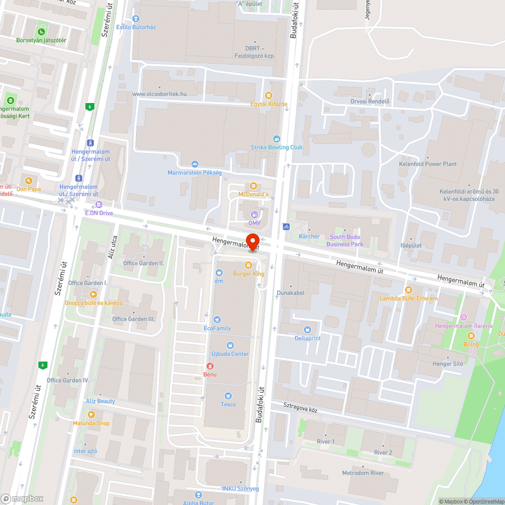 Buszmegállóban buktató burkolat bejelentés helye