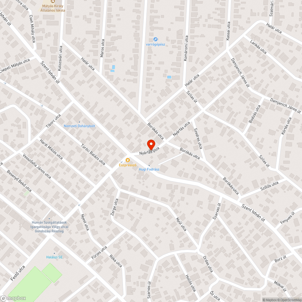 Az egyirányú Nyárfás utca megnyitása kerékpárosoknak szemből bejelentés helye