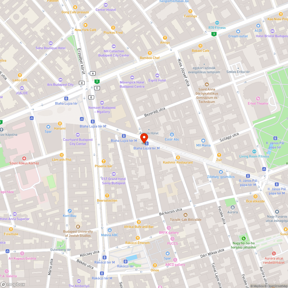 Megsüllyedt villamosmegálló a Népszínház utcánál bejelentés helye