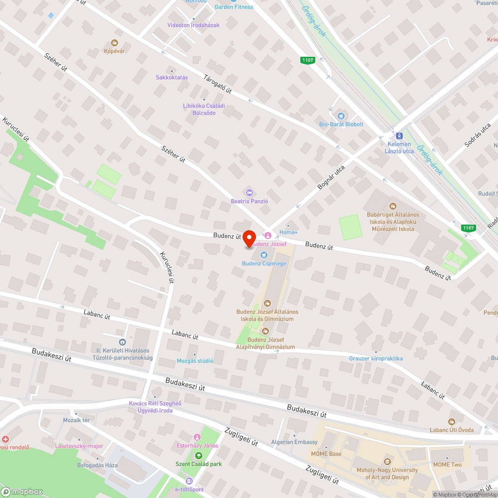 Budenz utca 28 járda, parkoló, kapubejáró elkátyusodása bejelentés helye