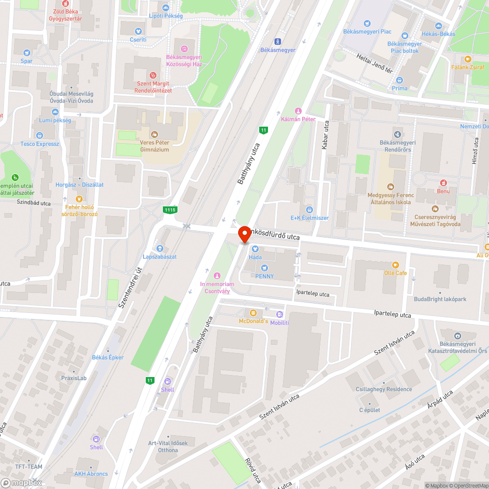 Üvegszilánkok a buszmegállóban bejelentés helye