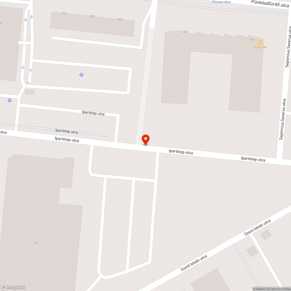 Hiányzó járda az Ipartelep utcában bejelentés helye