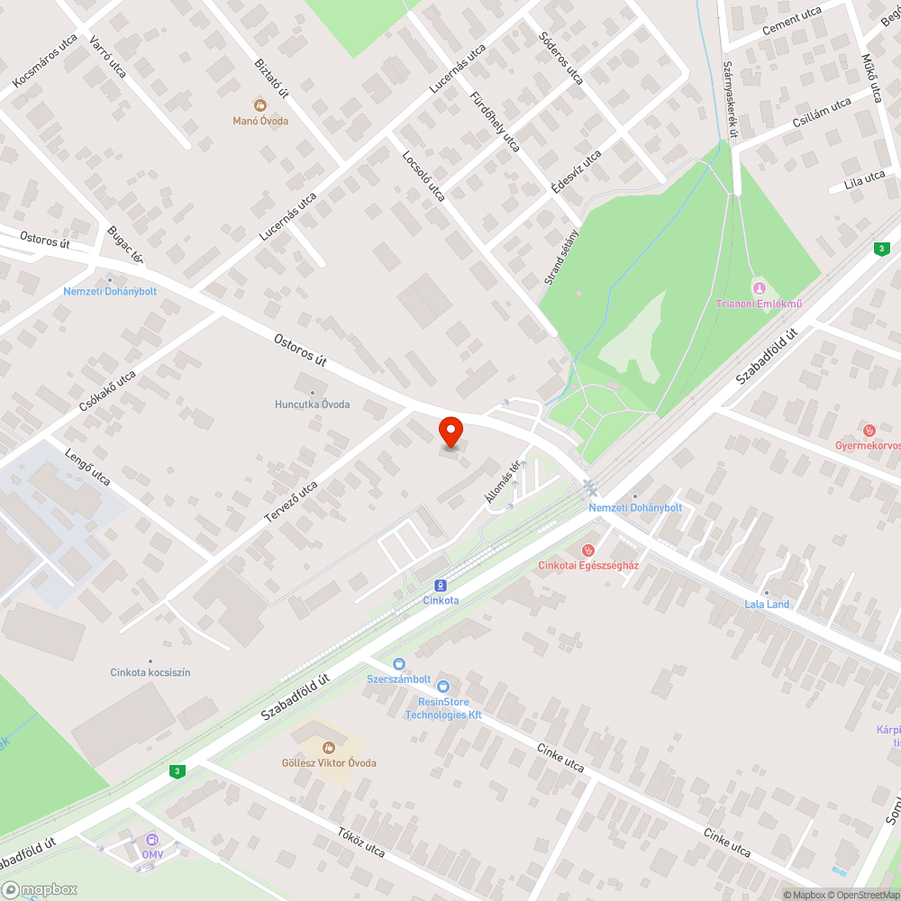 Zacskó a bokorban bejelentés helye