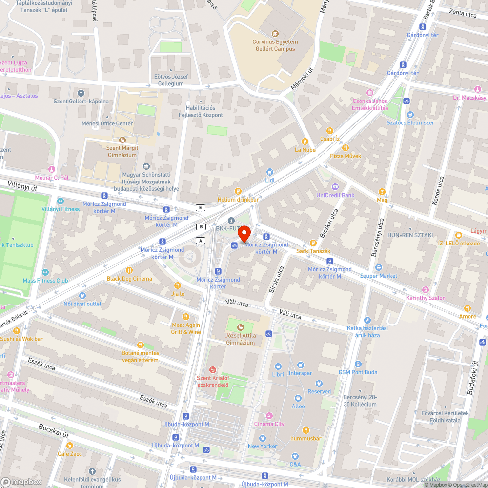 Törött, hiányzó szemetes, Móricz Zsigmond körtér bejelentés helye