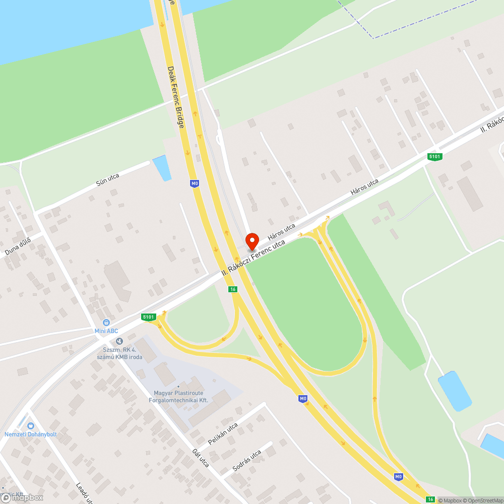 Szemét a főút mellett bejelentés helye