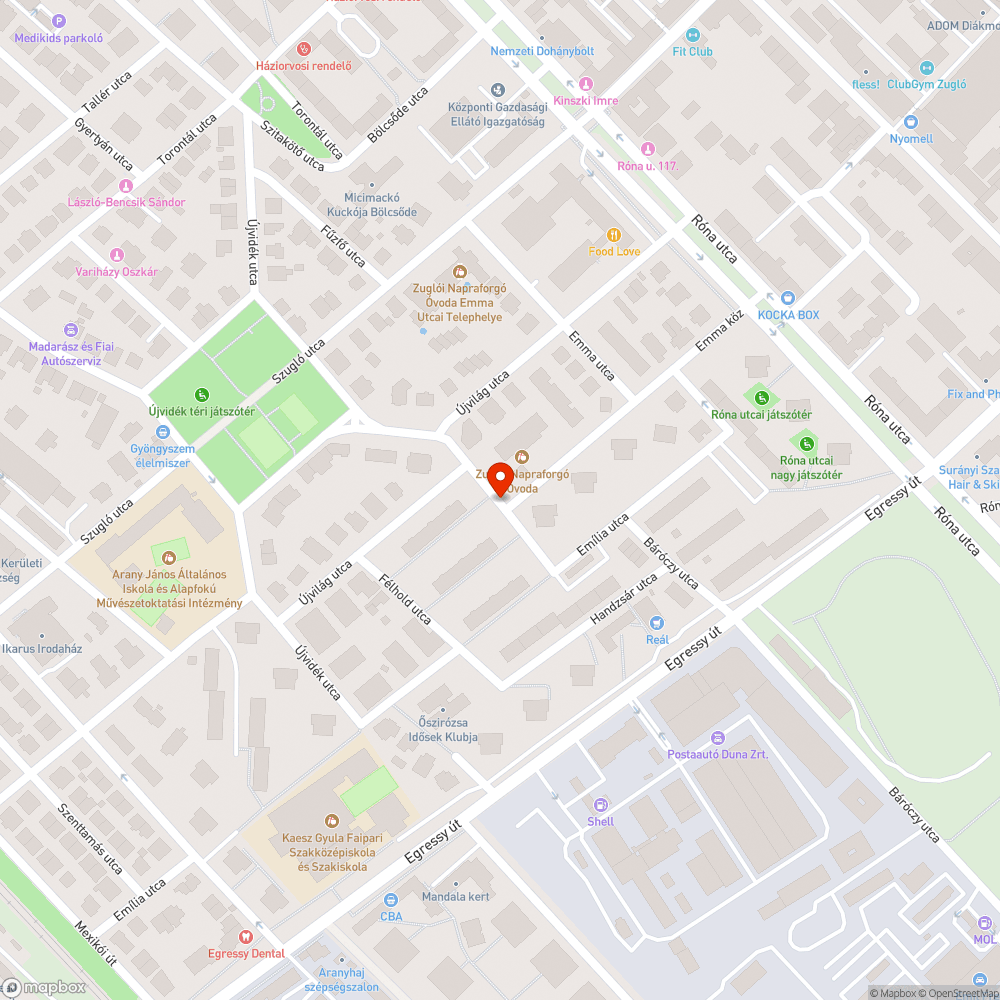 Elhagyott autó bejelentés helye