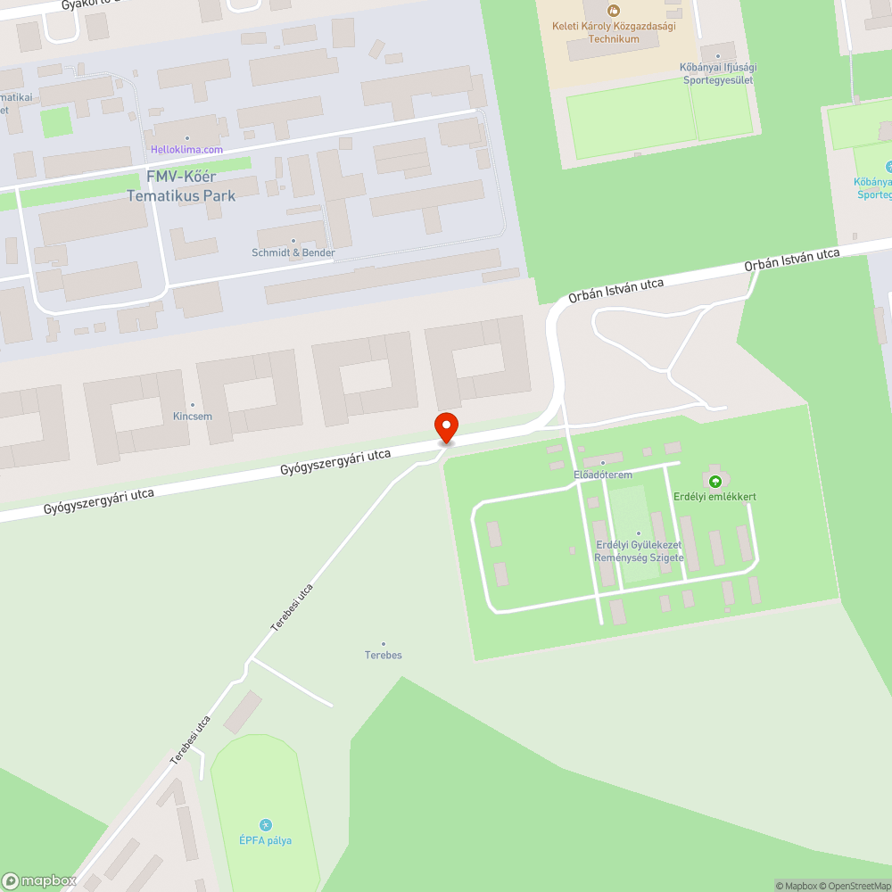 Graffitis szalagkorlát bejelentés helye