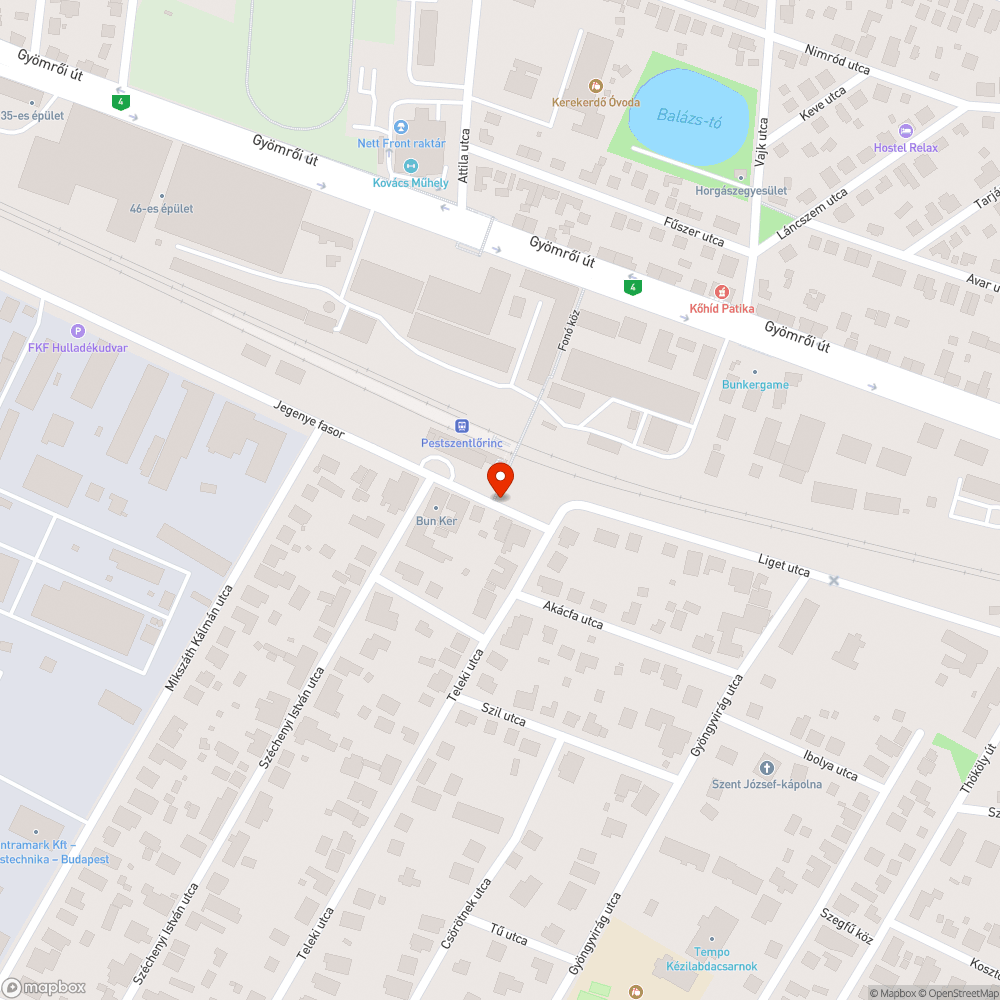 Leégett, elhagyott, leromlott pizzasarok bejelentés helye