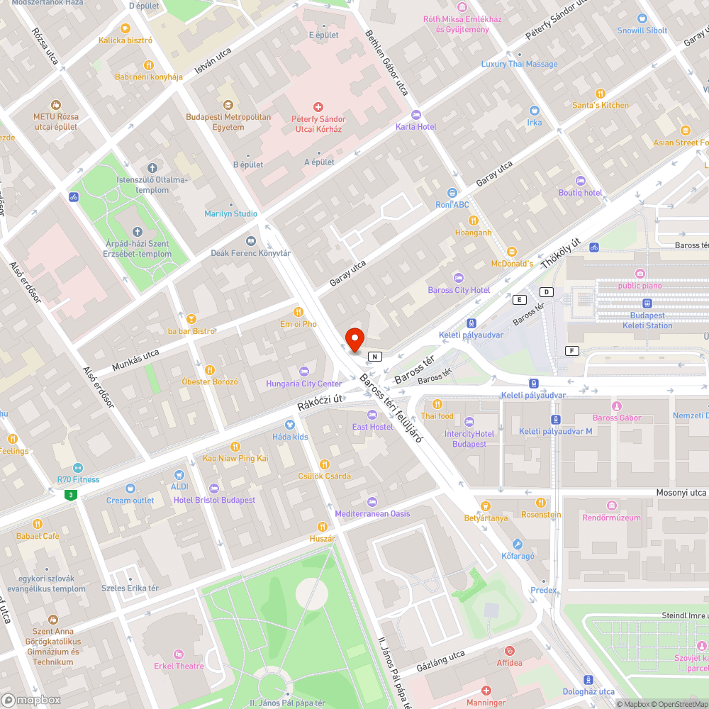 Rács bejelentés helye