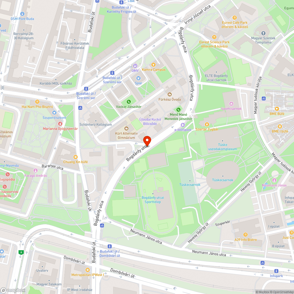 Bogdánfy úti visszafordítók megszüntetése, Infopark forgalmi rend bejelentés helye