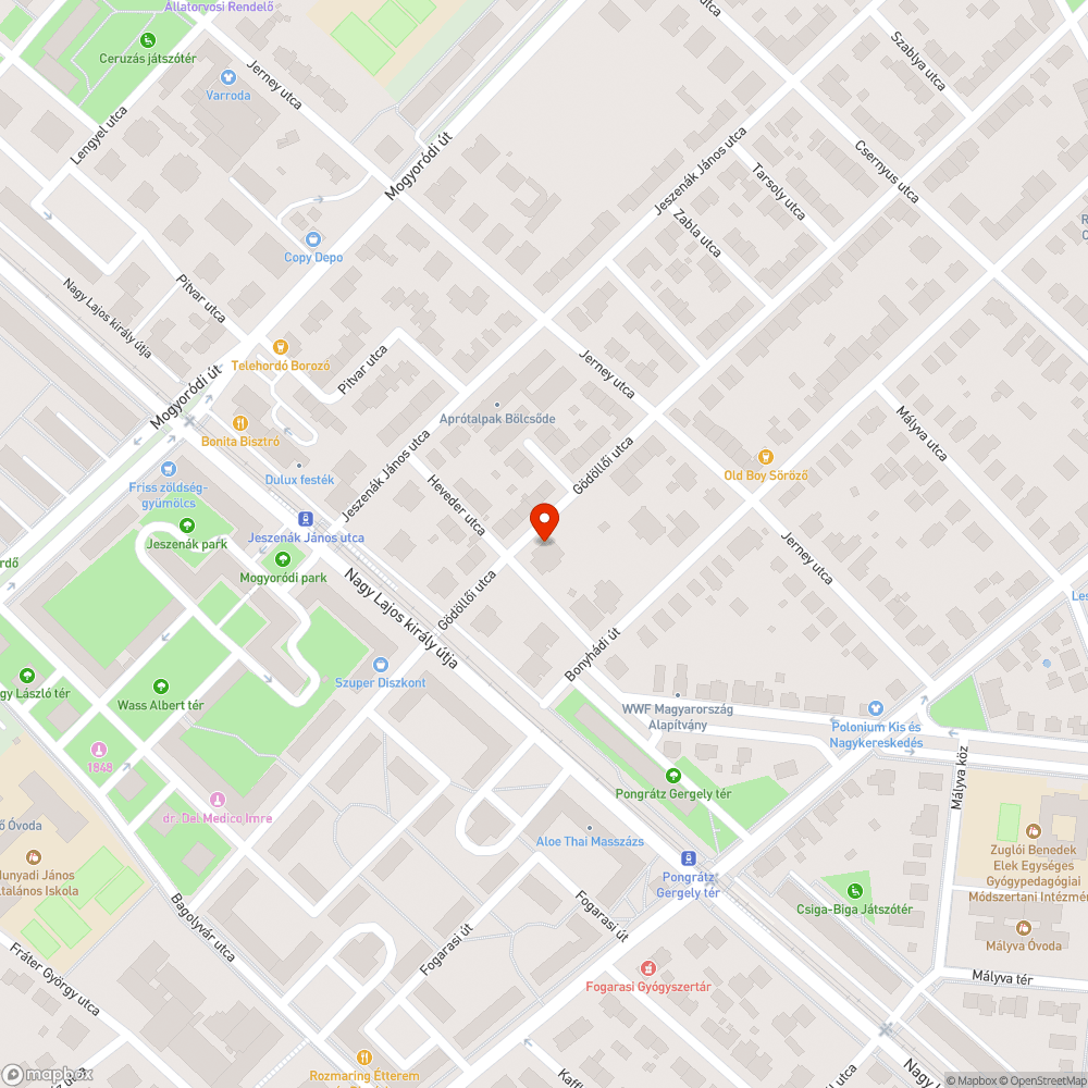 Veszélyes kátyú bejelentés helye