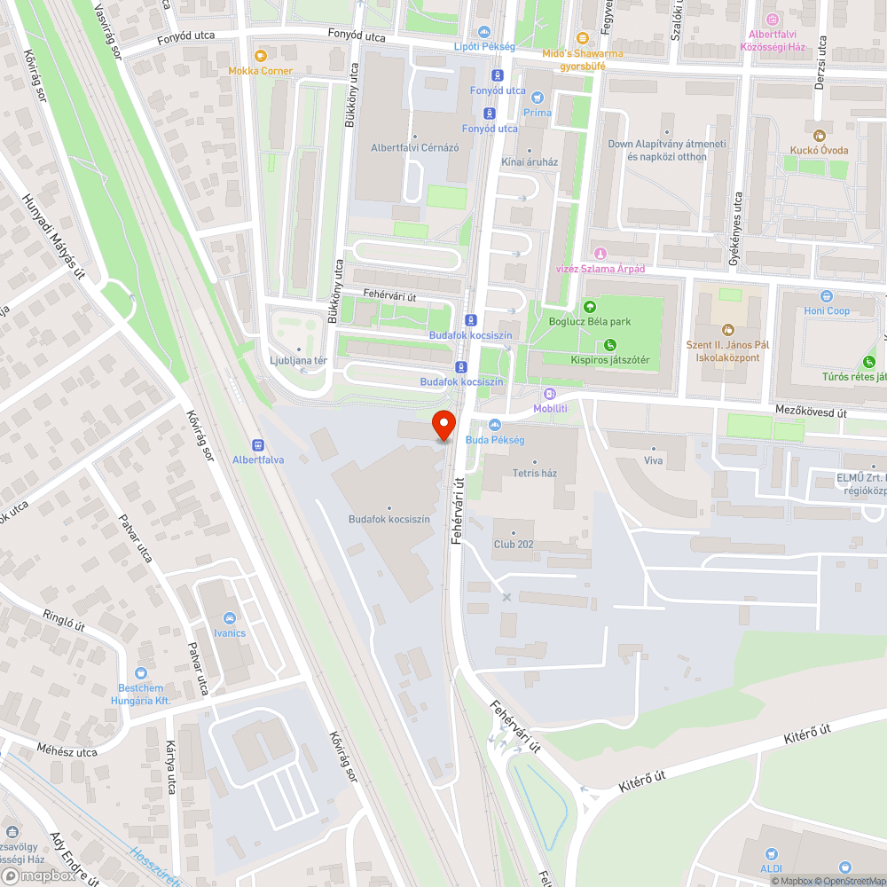 Össze graffitizett villamos megálló. bejelentés helye