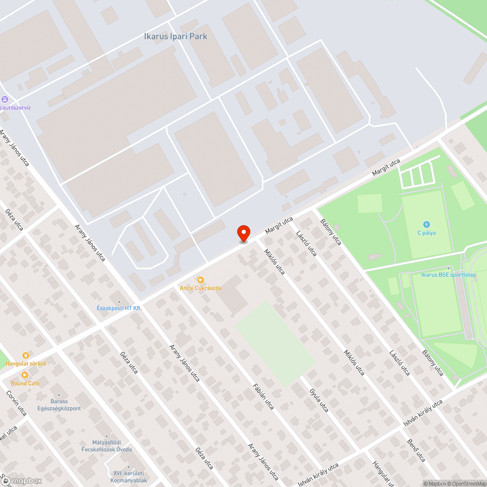 Elhagyott kocsi bejelentés helye