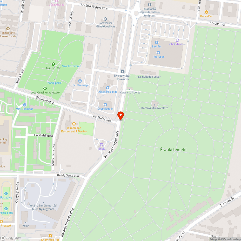 Balesetveszélyes kereszteződés bejelentés helye