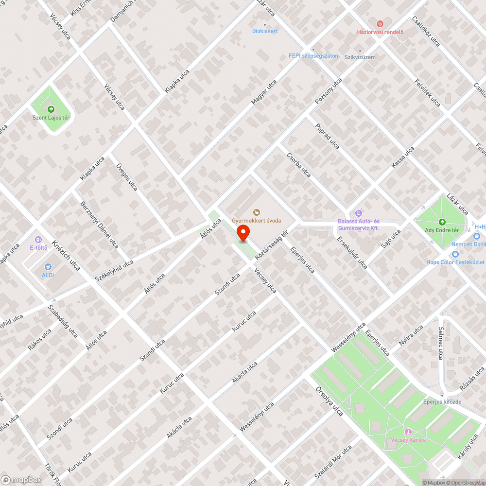 Rongyok bejelentés helye